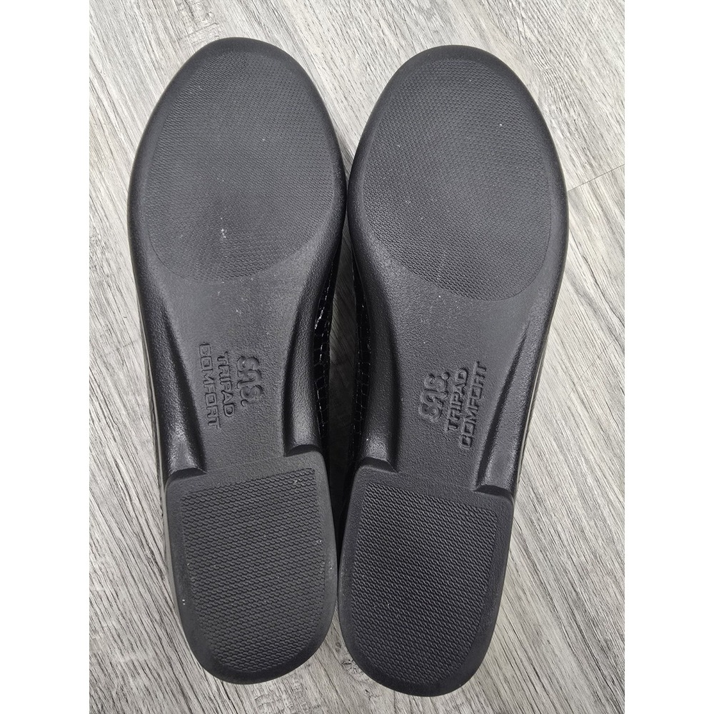 SAS SIMPLIFY Tripad Comfort BLACK CROC Leather Slip On Loafers Shoes 8M - Picture 5 of 7